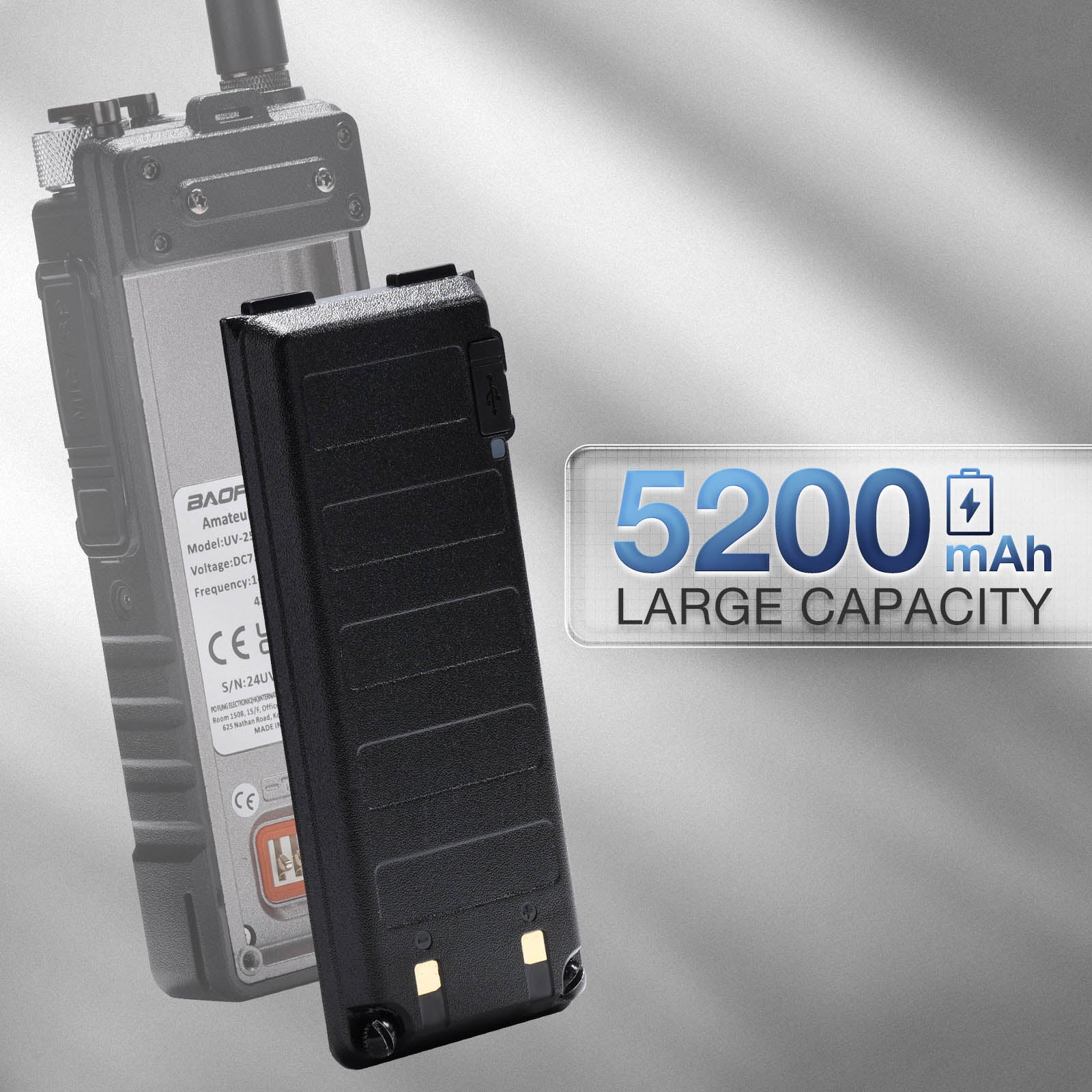 Battery 5200mAh for Baofeng UV-25 - Image 3