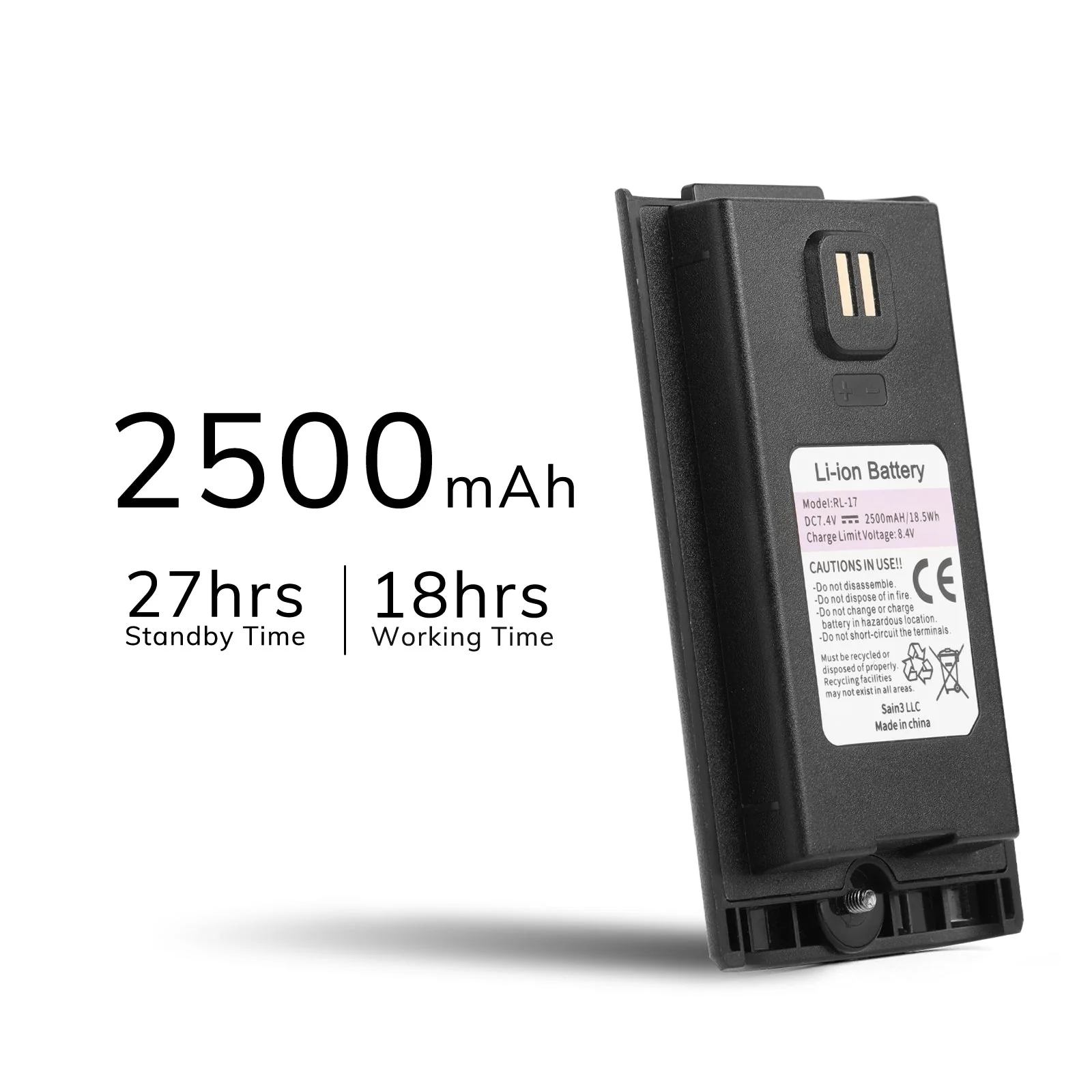 Battery 2500mAh for UV-7B/UV-17R / UV-17R Plus / UV-17R Pro - Image 4