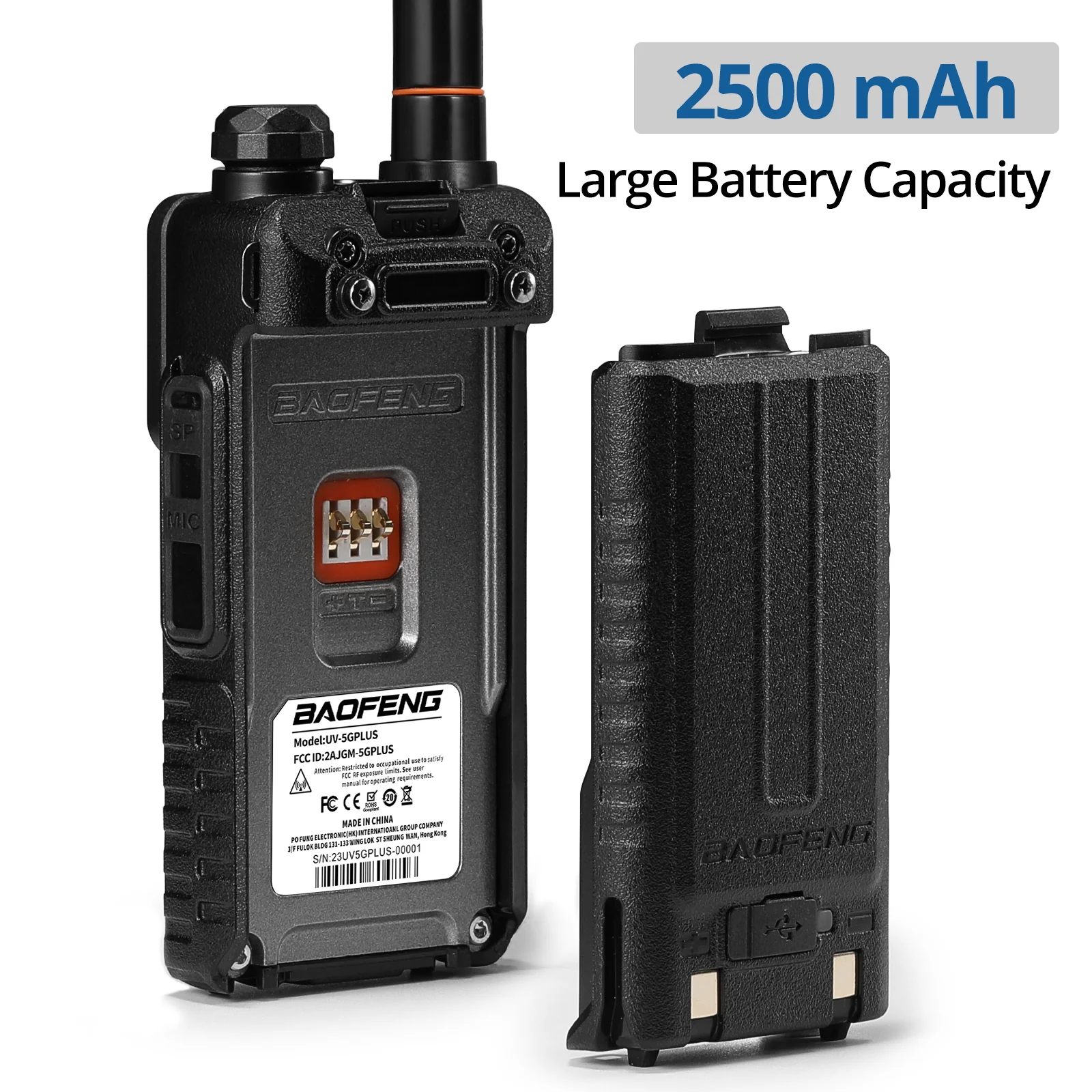 Battery 2500mAh for UV-5G Plus/UV-5RM Plus - Image 6