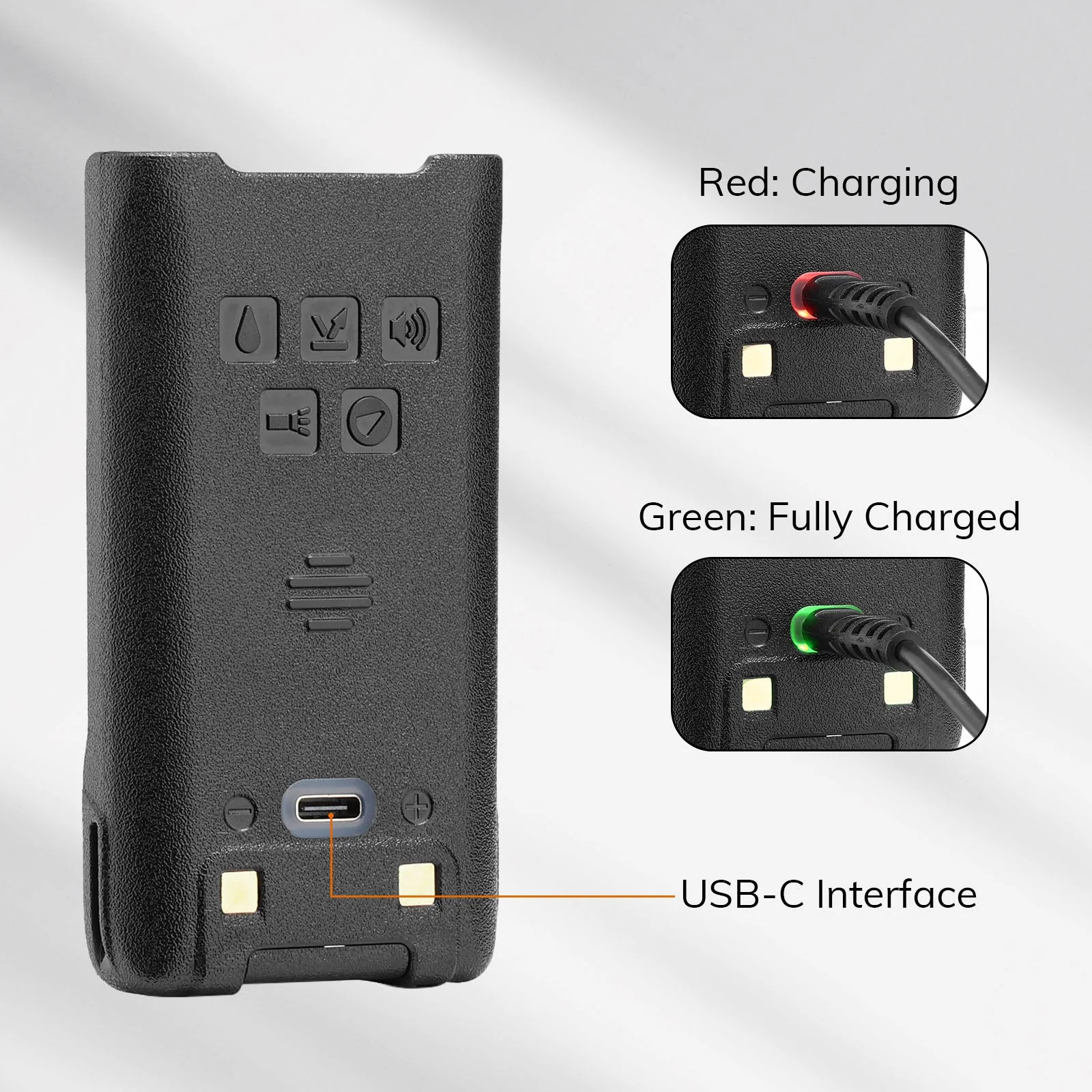 Battery 2800mAh for UV-9R Series with USB-C Port - Image 6