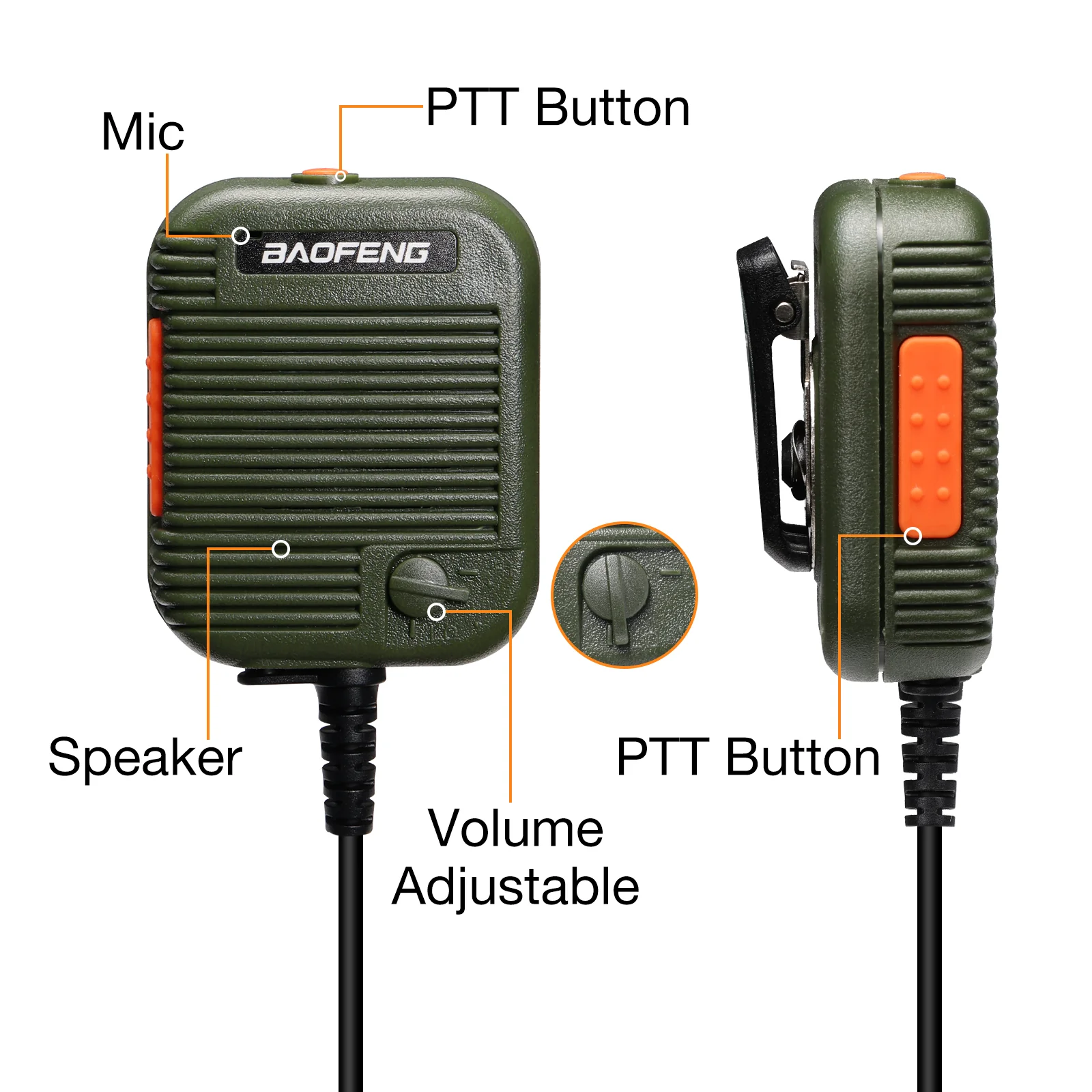 BS-UV25 Tactical Speaker Mic - Image 2