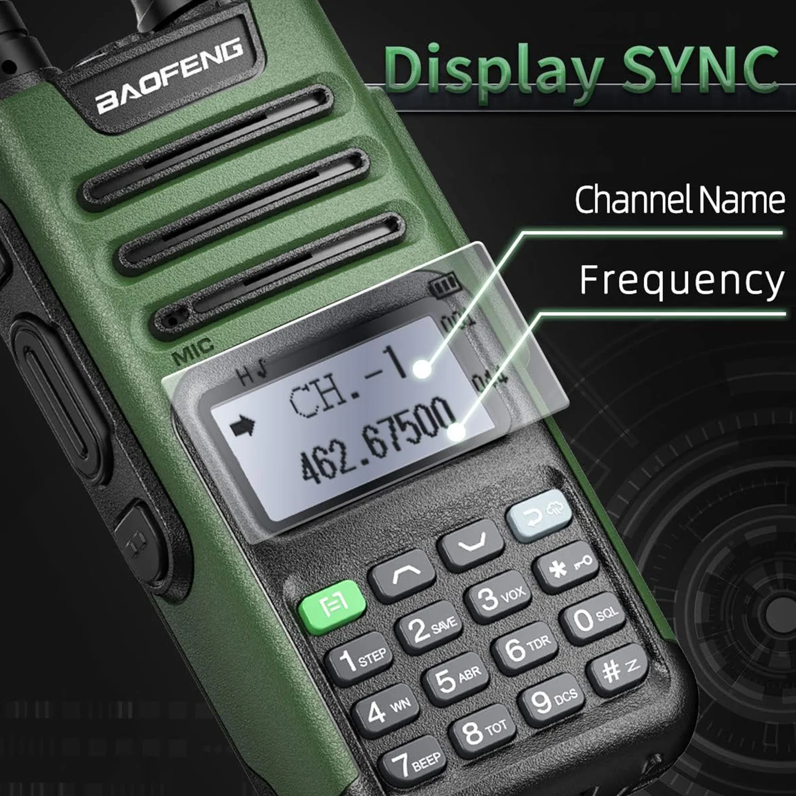GM-15 PRO 5W GMRS Radio [Long Antenna Set] - Image 3