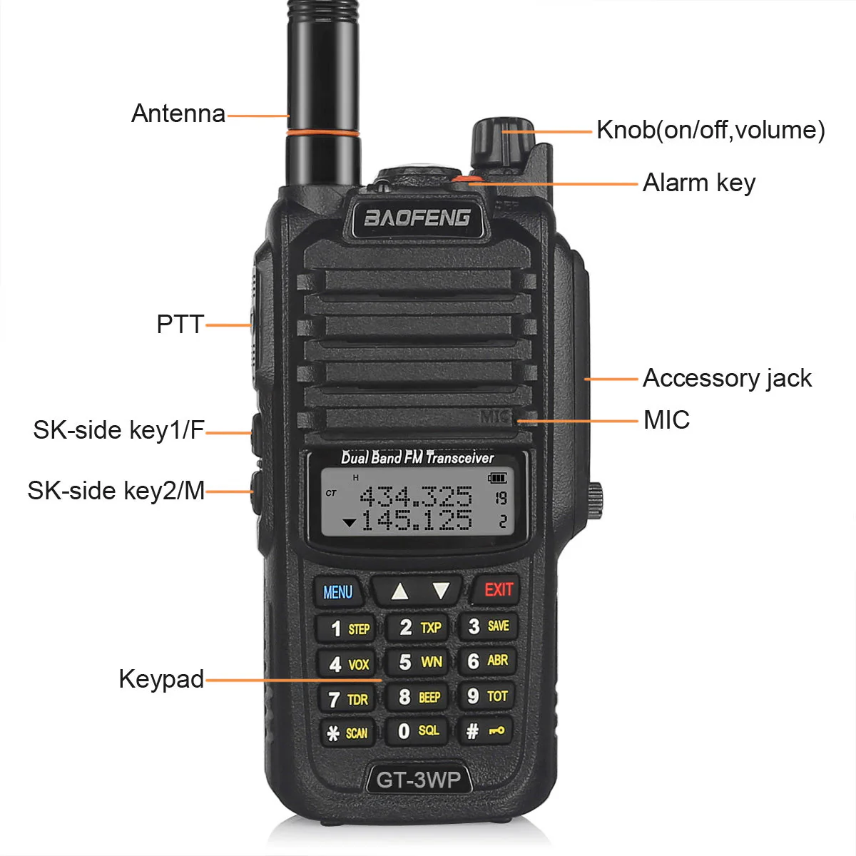 GT-3WP 5W/3W/1W Dual Band Radio - Image 5