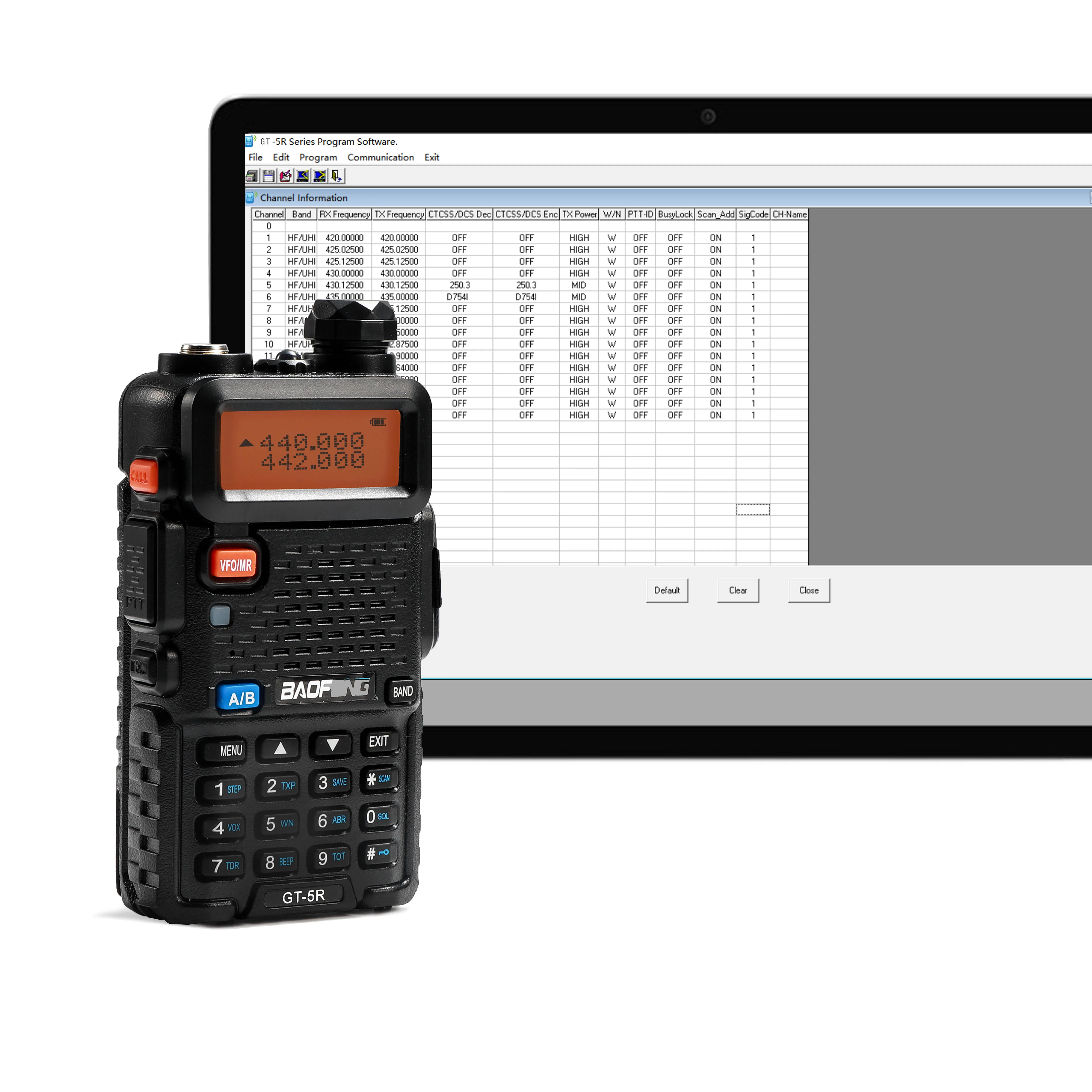 GT-5R 4W/1W Dual Band Radio CA - Image 4