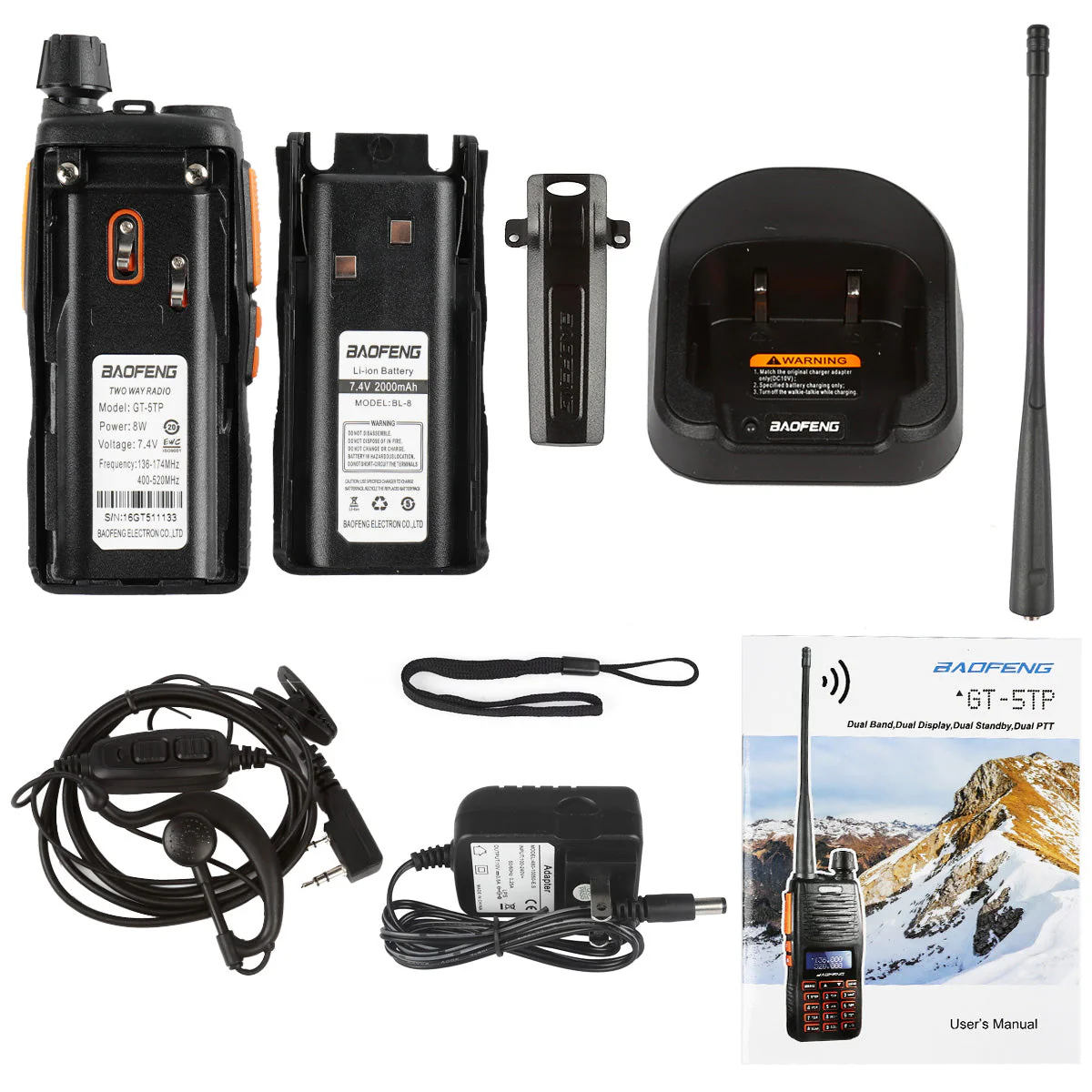 GT-5TP 8W/4W/1W Dual Band Radio - Image 9