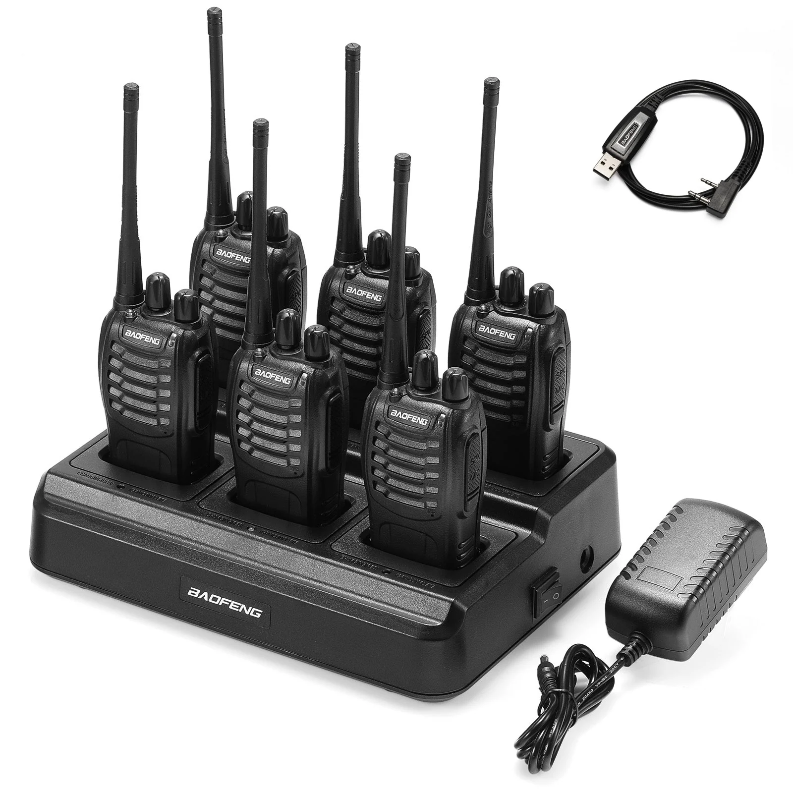 [OPEN BOX] BF-888S [6 Packs + Six-way Charger + Programming Cable]