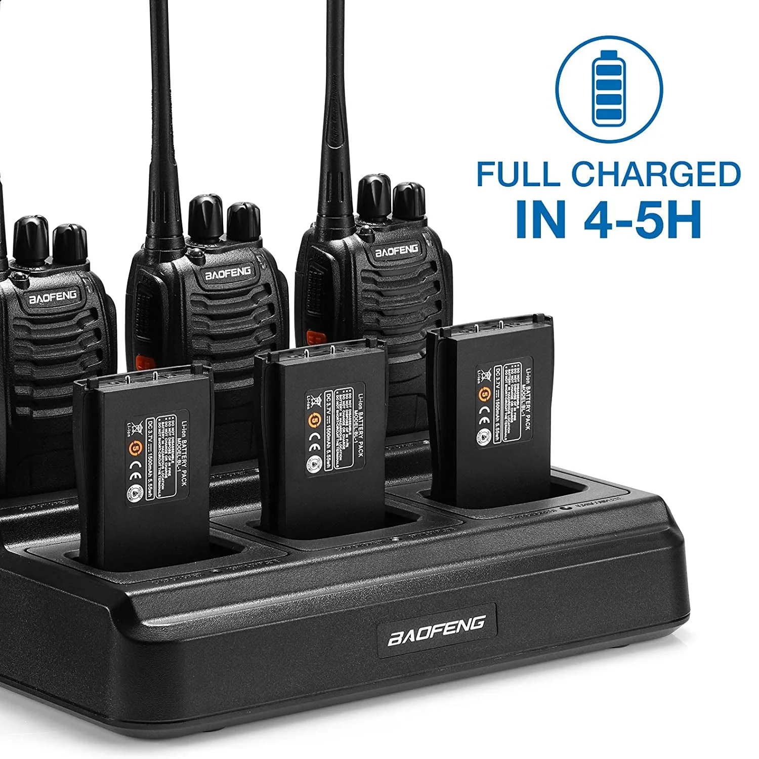 BF-888S Six Way Charger Multi Unit Charger Base - Image 3