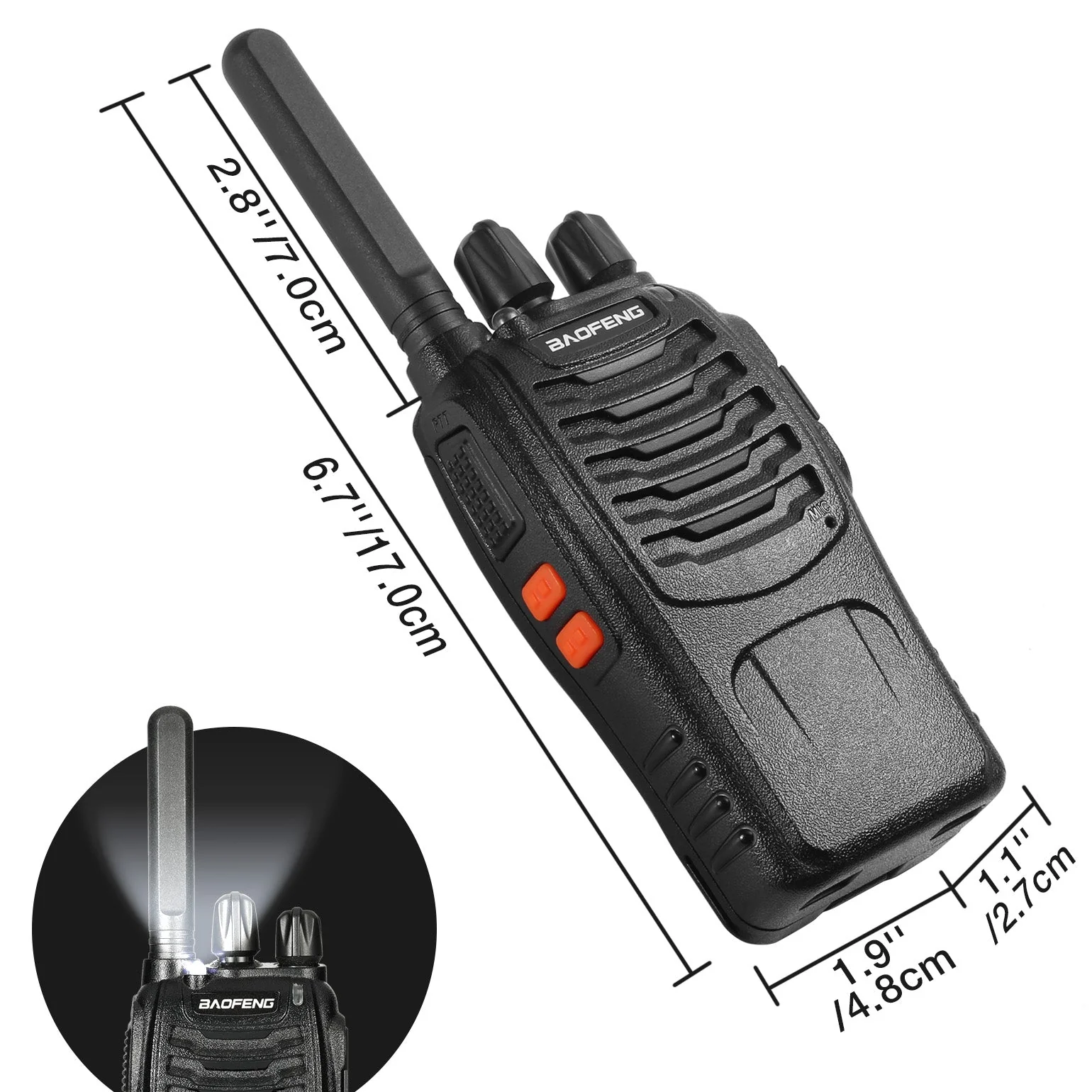 [OPEN BOX] BF-88ST FRS Radio 2W License-free, 4PCS - Image 4