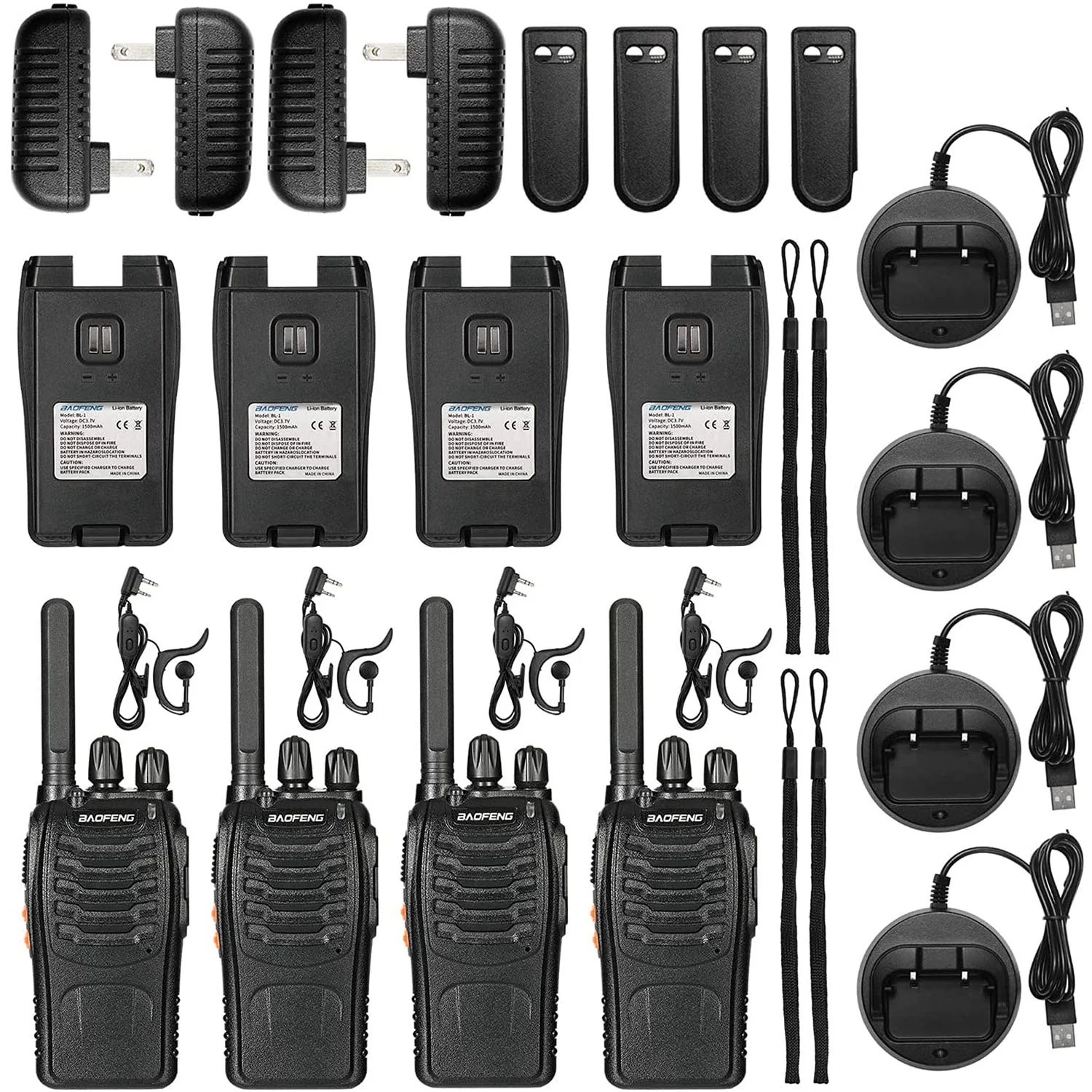 [OPEN BOX] BF-88ST FRS Radio 2W License-free, 4PCS - Image 7