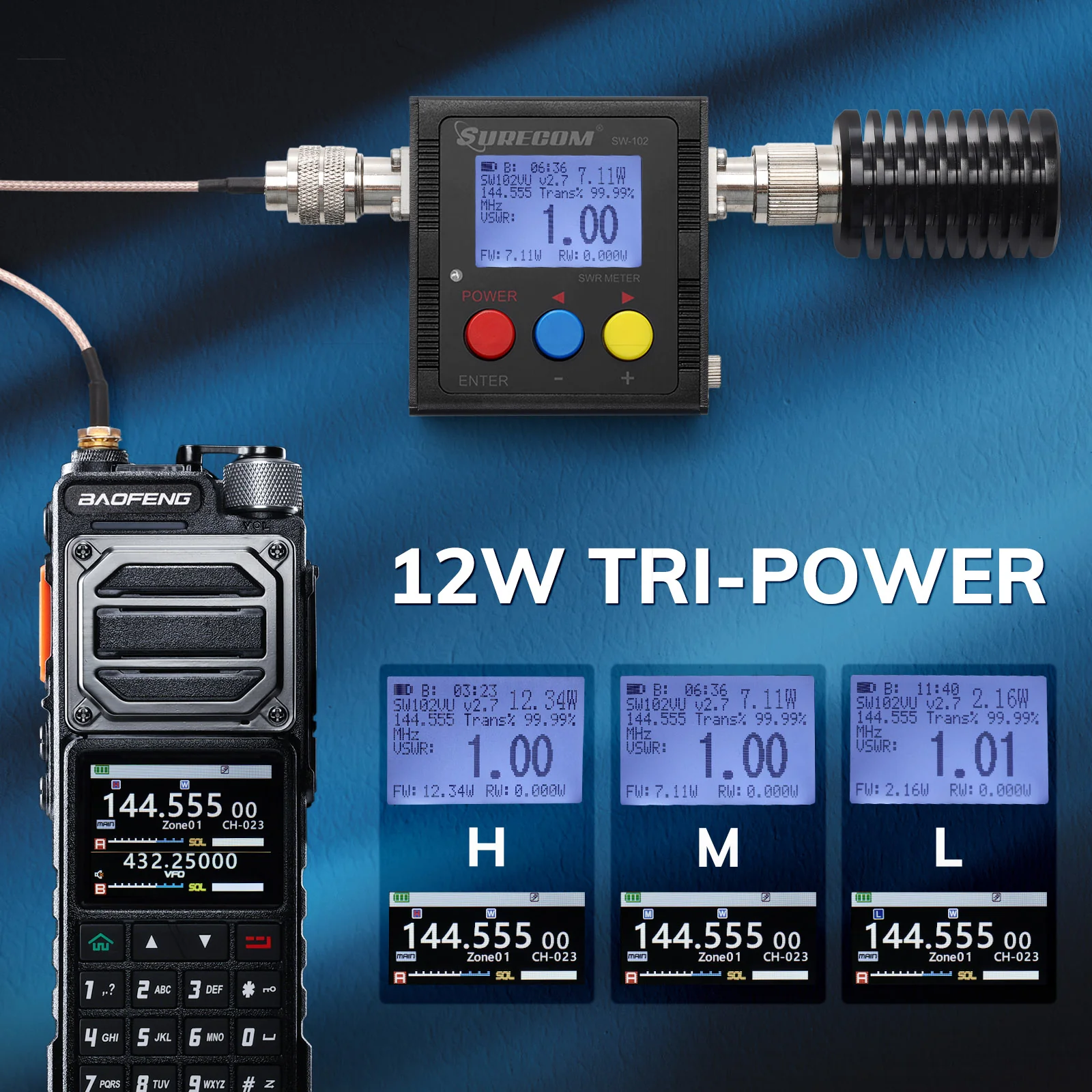 [OPEN BOX] UV-25 Plus 12W Tri-Power GPS Radio - Image 4