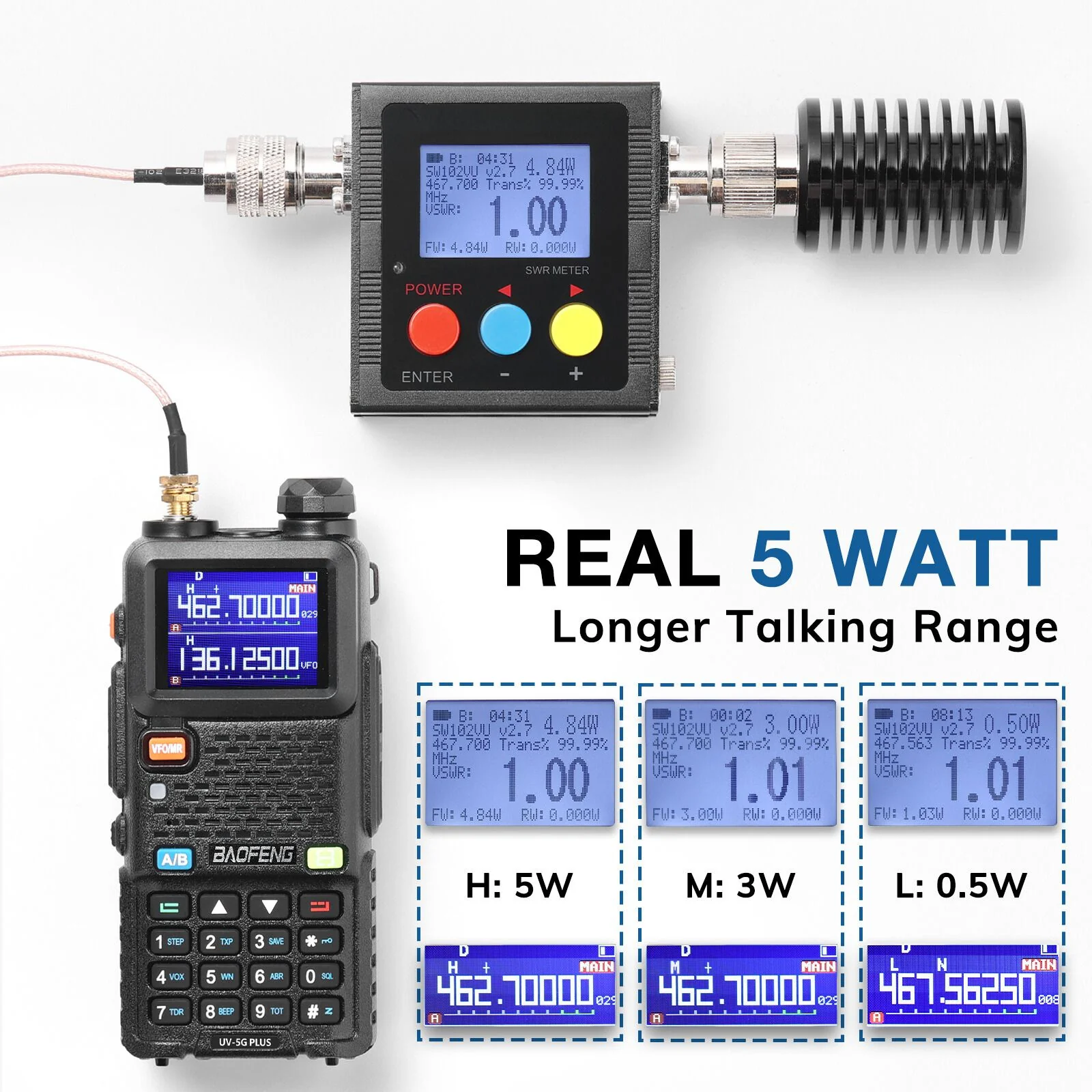 [OPEN BOX] UV-5G Plus 5W GMRS Radio [1 Pair] - Image 4