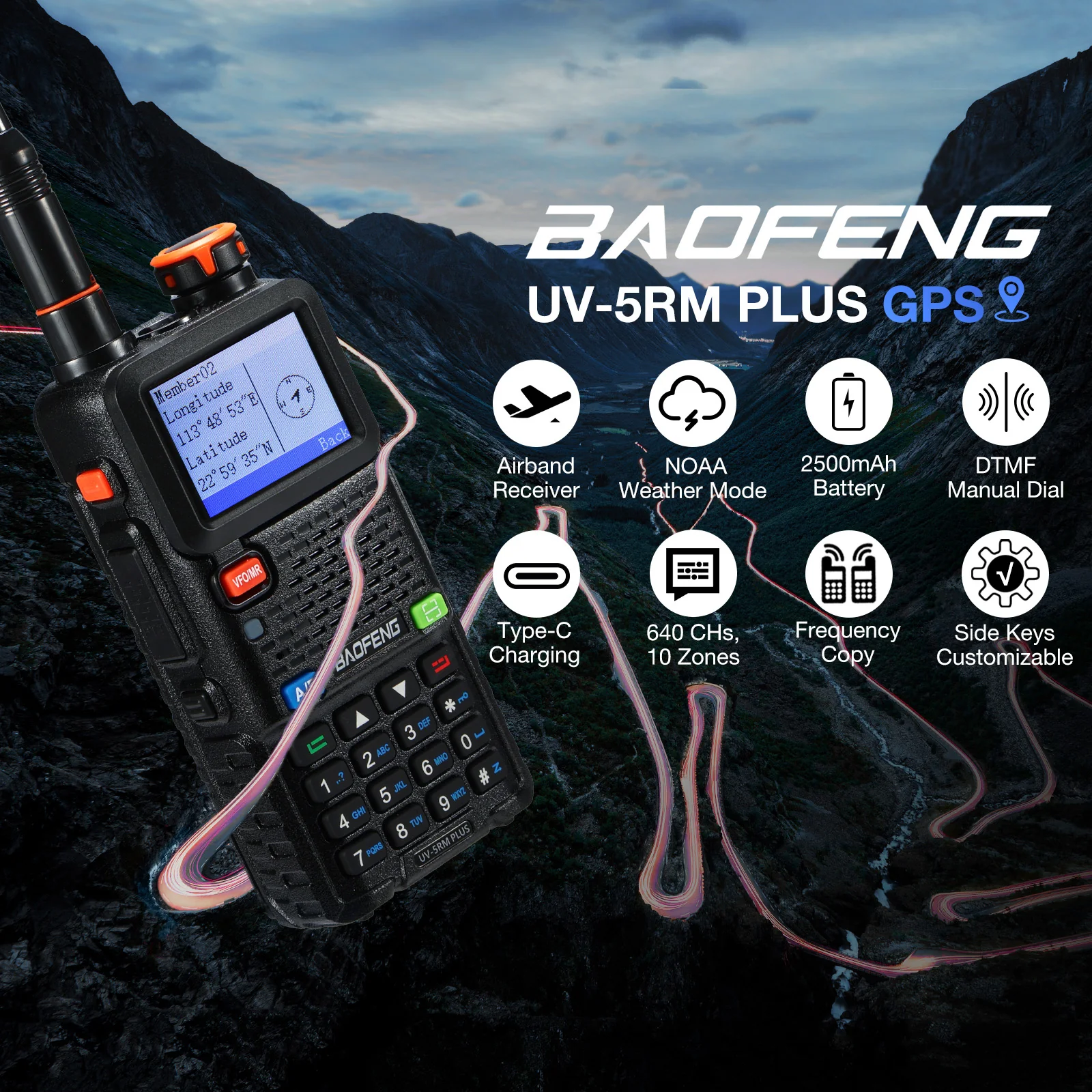 UV-5RM Plus GPS 10W Multi-Band Radio - Image 8