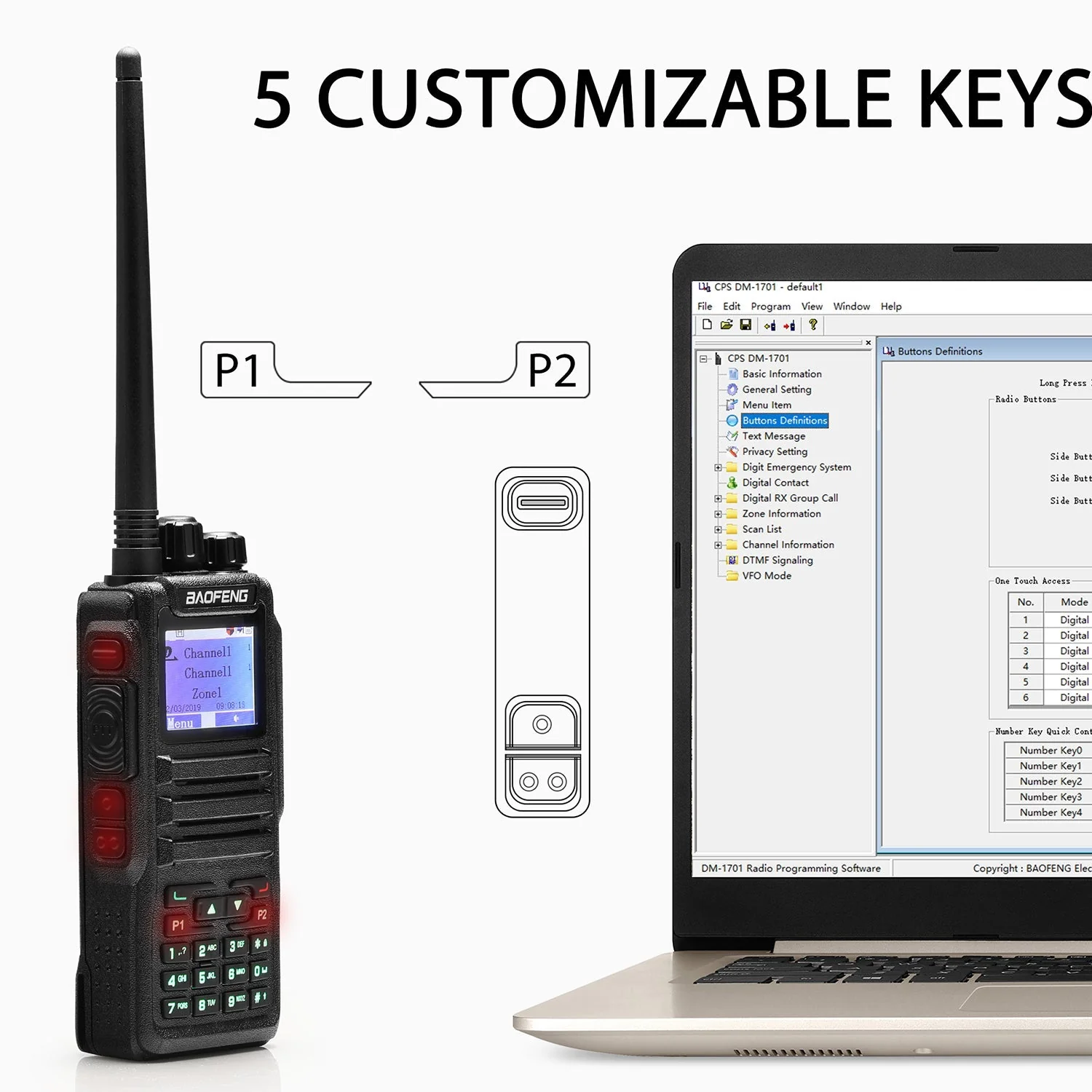 [OPEN BOX]DM-1701 5W Dual Band DMR - Image 4