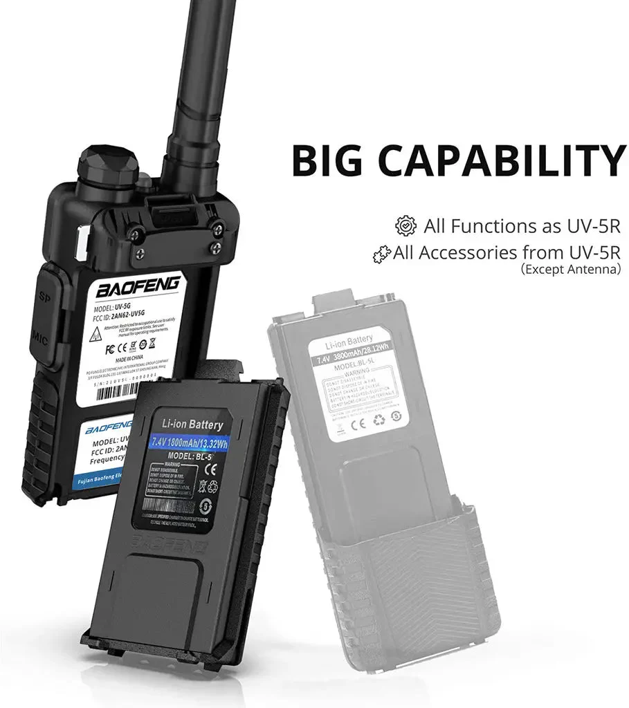 UV-5G (UV-5X) 5W GMRS Radio - Image 6